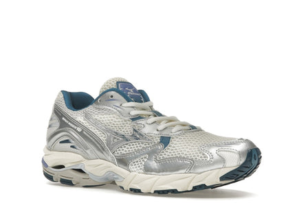 Mizuno Wave Rider 10 White Silver Blue