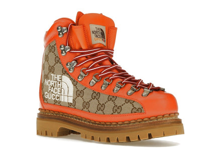 Gucci x The North Face Canvas Leather Boot Beige Orange (Women's)