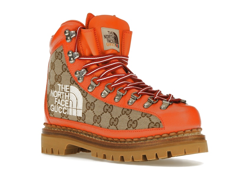 Gucci x The North Face Canvas Leather Boot Beige Orange (Women's)