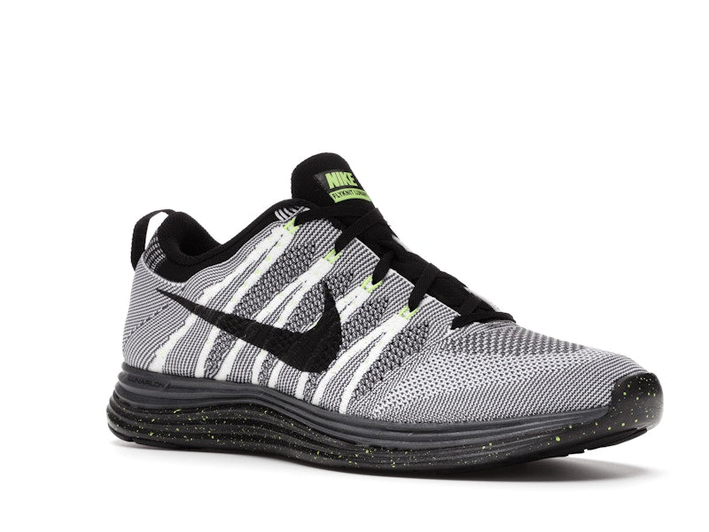 Nike Flyknit Lunar1+ White Black Volt