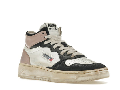 Autry Medalist Leather Mid Super Vintage White Pink Black (Women's)