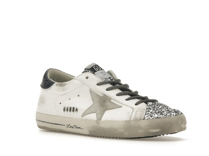 Golden Goose Super-Star Glitter Cream Silver (Women's)