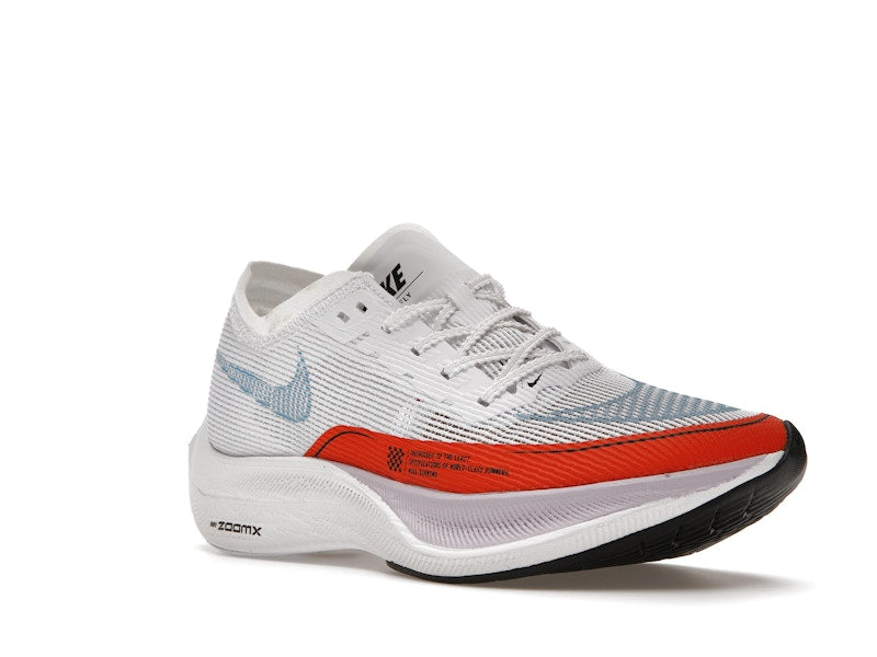 Nike ZoomX Vaporfly Next% 2 White Laser Blue Rush Orange