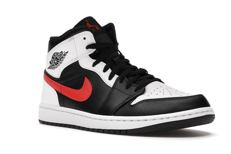 Jordan 1 Mid Black Chile Red White
