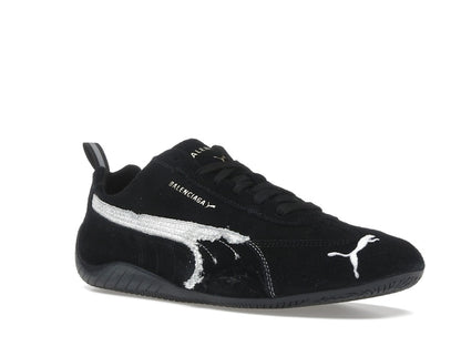 Balenciaga x Puma Speedcat Suede Distressed Black White