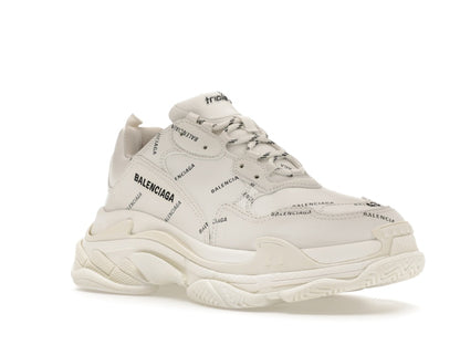 Balenciaga Triple S Allover Logo White