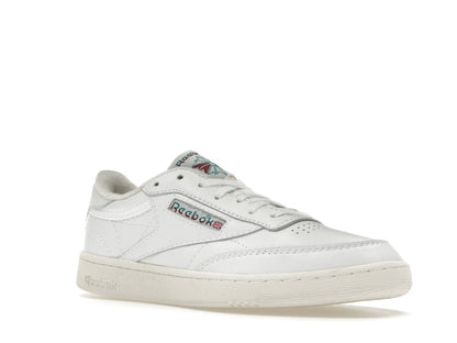 Reebok Club C 85 White Teal Burgundy Logo