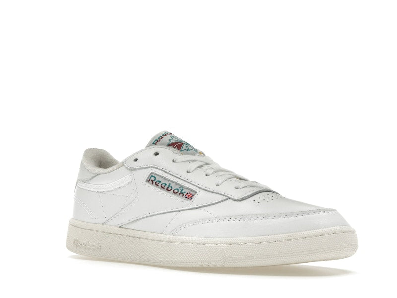 Reebok Club C 85 White Teal Burgundy Logo