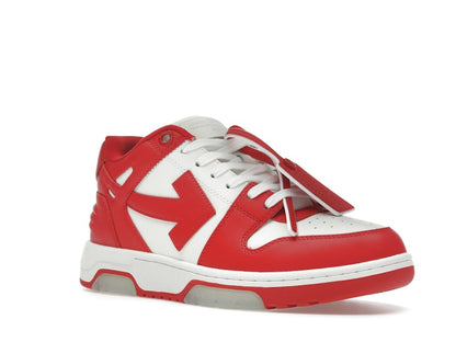OFF-WHITE Out Of Office OOO Low Tops Red White