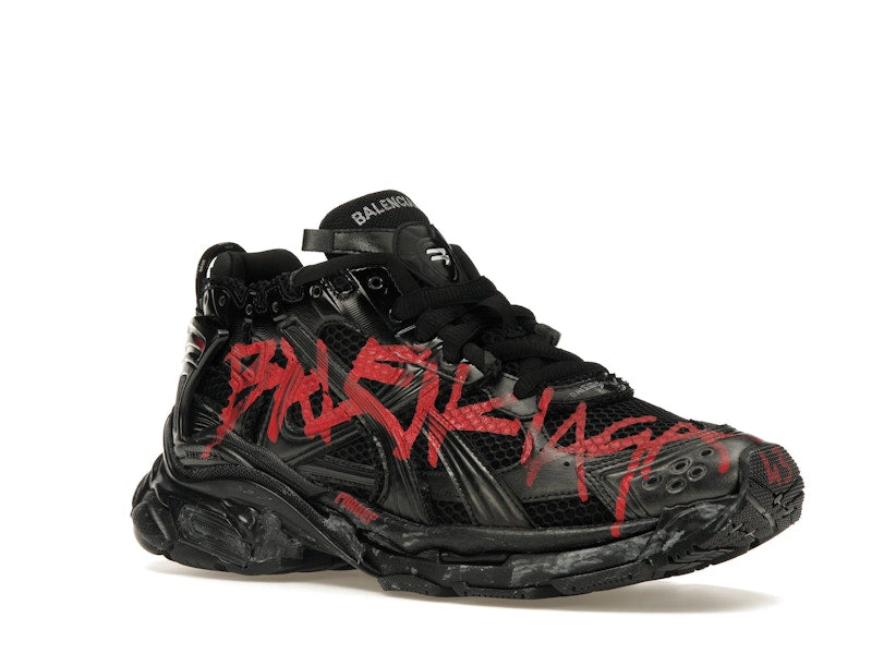 Balenciaga Runner Graffiti Black Red