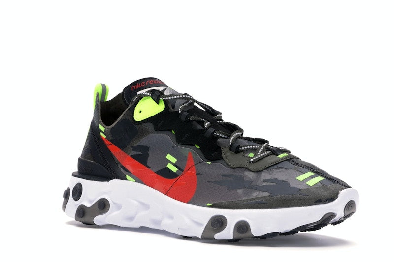Nike React Element 87 Medium Olive Bright Crimson