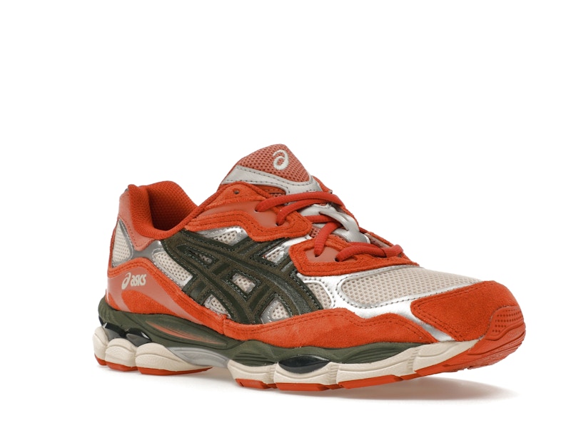 ASICS Gel-NYC Oatmeal Forest Green Orange