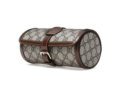 Gucci Supreme Monogram Watch Role Bag Brown