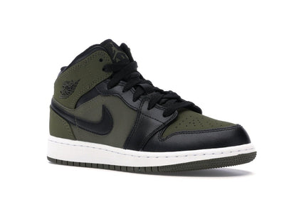 Jordan 1 Mid Olive Canvas Black (GS)