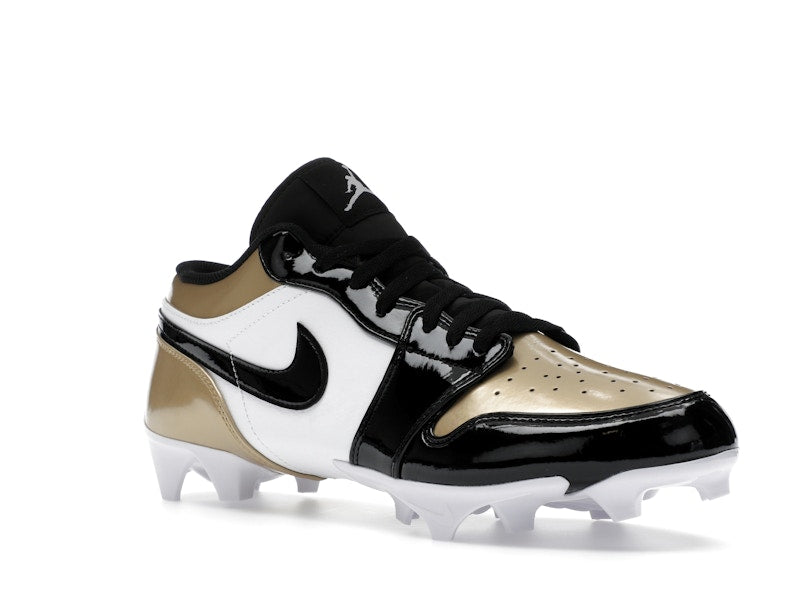 Jordan 1 Low TD Cleat Patent Gold Toe