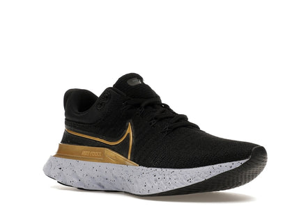 Nike React Infinity Run Flyknit 2 Black Metallic Gold (Women's)