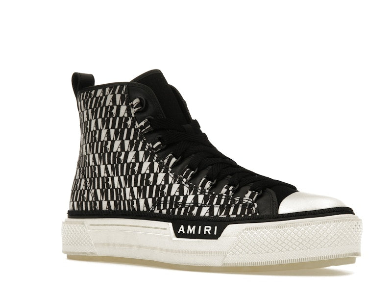 AMIRI Court Hi All Over Logo Black White
