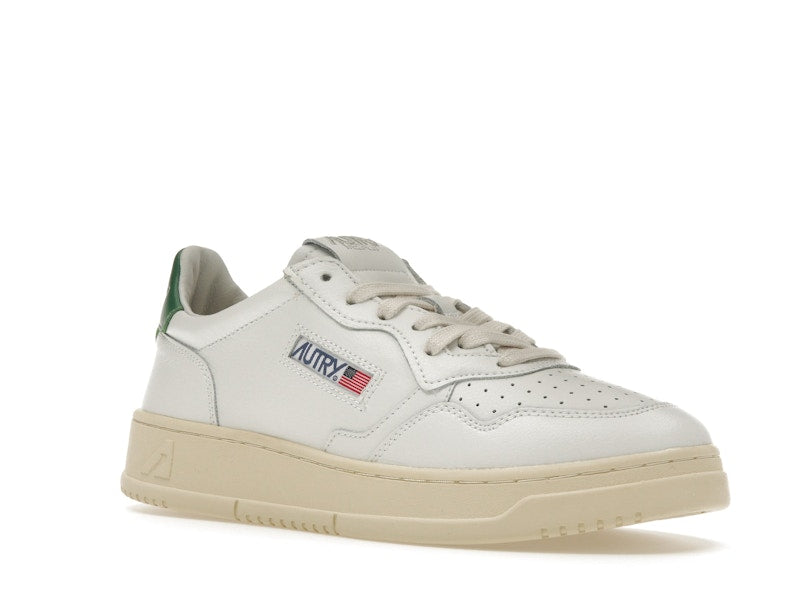 Autry Medalist Leather Low White Green