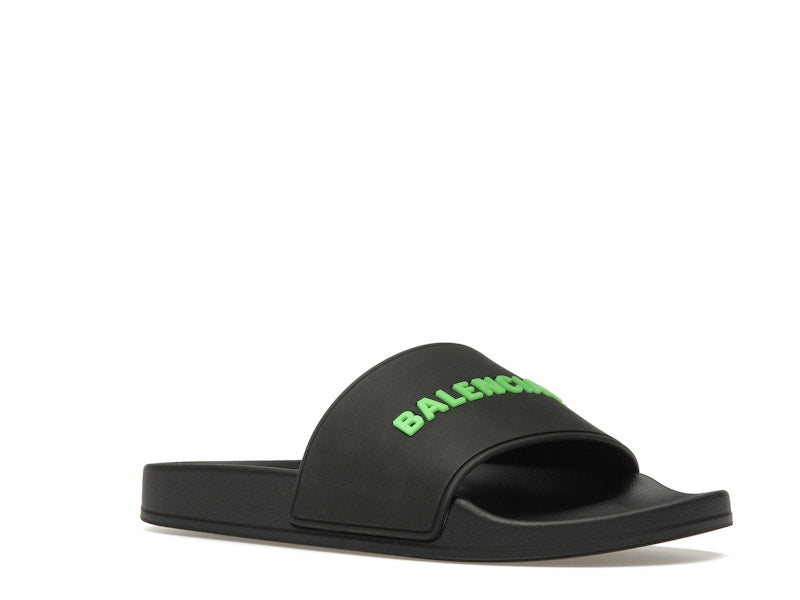 Balenciaga Pool Slide Black Fluo Green (Women's)