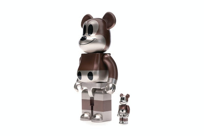 Bearbrick x Undefeated x Disney Mickey Mouse 90th Anniversary 100% & 400% Set Copper/Black
