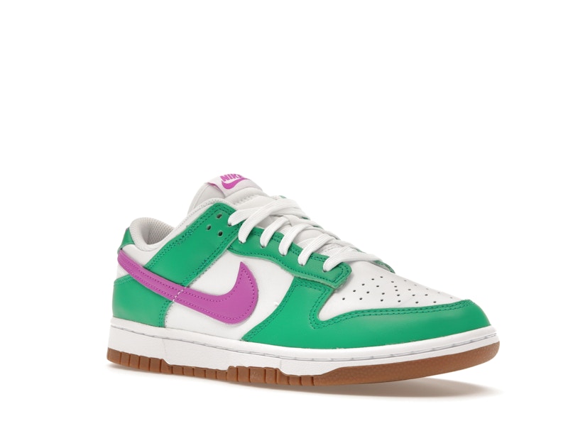 Nike Dunk Low White Stadium Green Fuchsia (Women's)