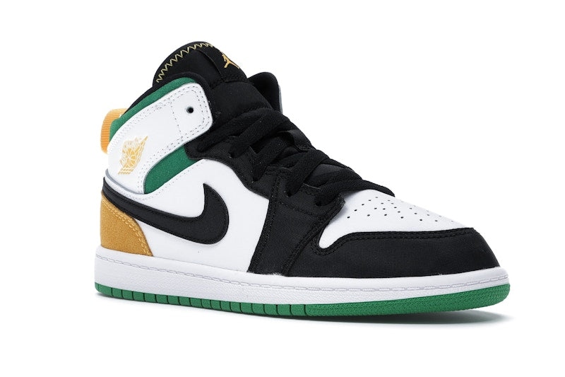 Jordan 1 Mid SE White Laser Orange Lucky Green (PS)