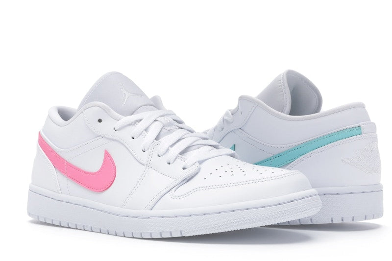 Jordan 1 Low White Multi-Color Swoosh
