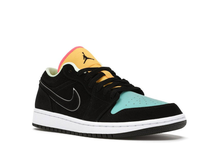 Jordan 1 Low Black Aurora Green Laser Orange