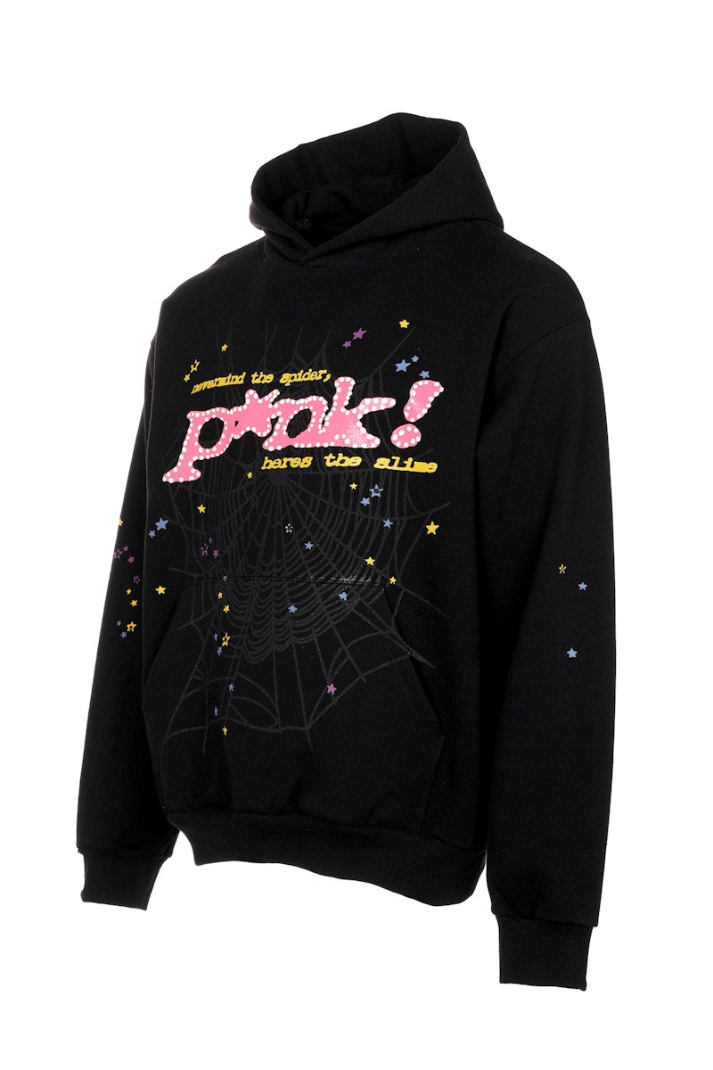 Sp5der P*NK Hoodie Black