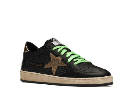 Golden Goose Ball-Star Low Black Fluorescent green