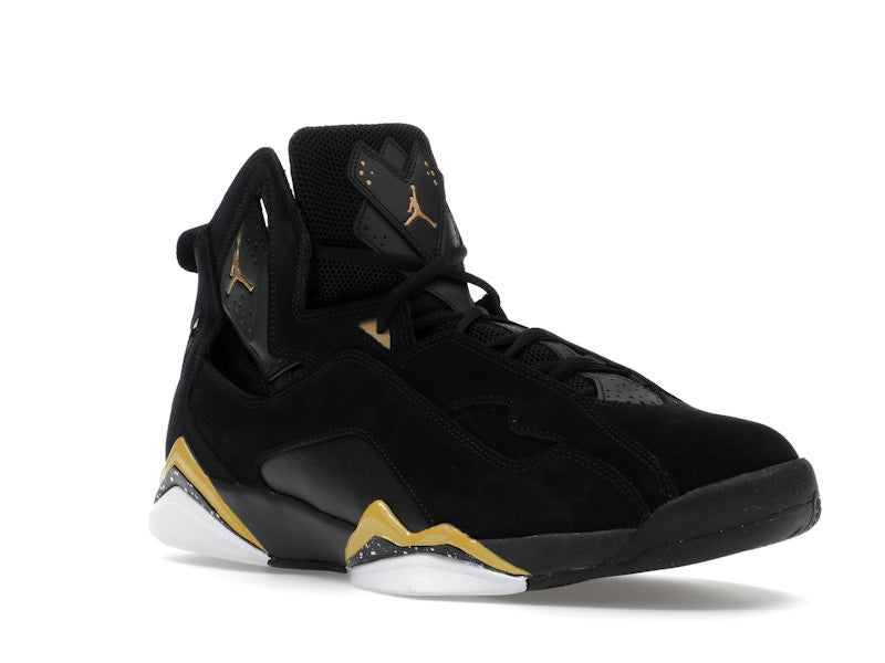Jordan True Flight Black White Metallic Gold