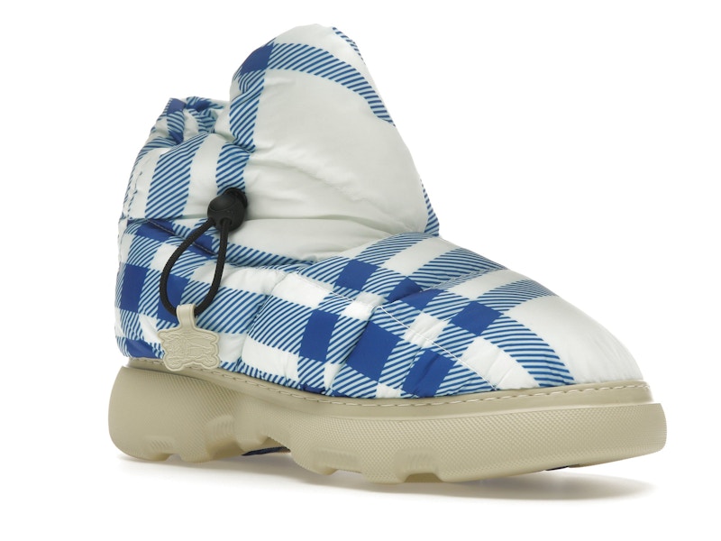 Burberry Check Pillow Boots Blue White