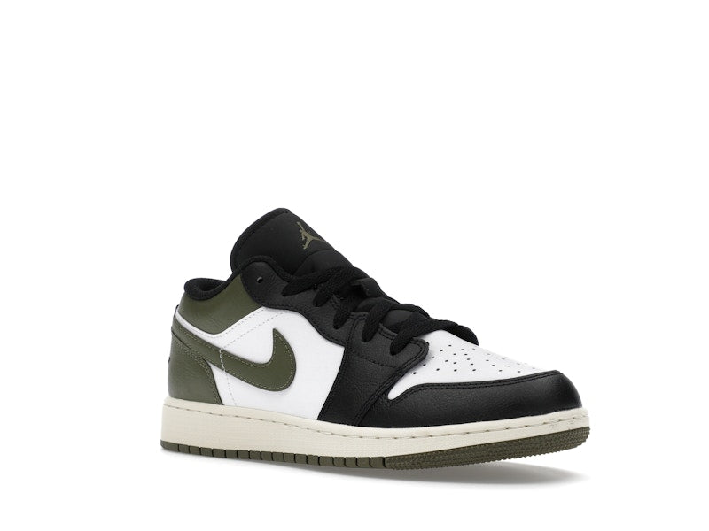 Jordan 1 Low Black Toe Medium Olive (GS)
