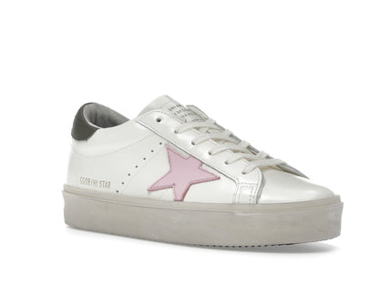 Golden Goose Hi Star White Pink Silver (Women's)