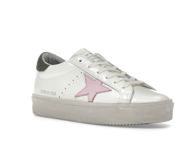 Golden Goose Hi Star White Pink Silver (Women's)