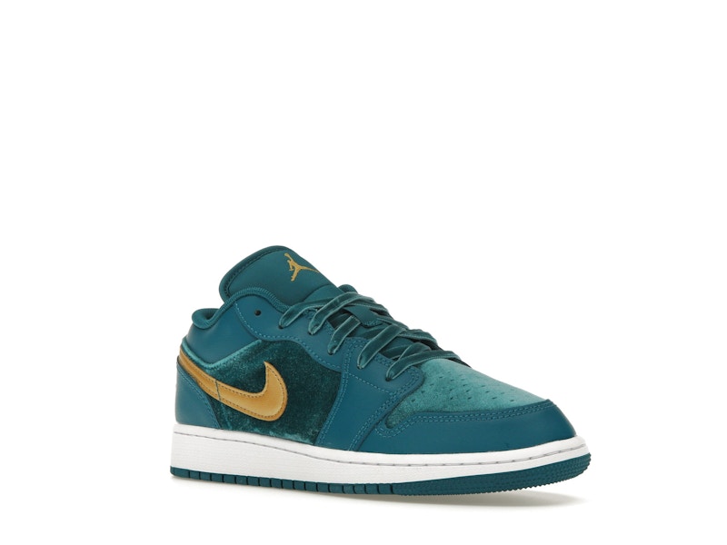 Jordan 1 Low SE Geode Teal Metallic Gold (GS)