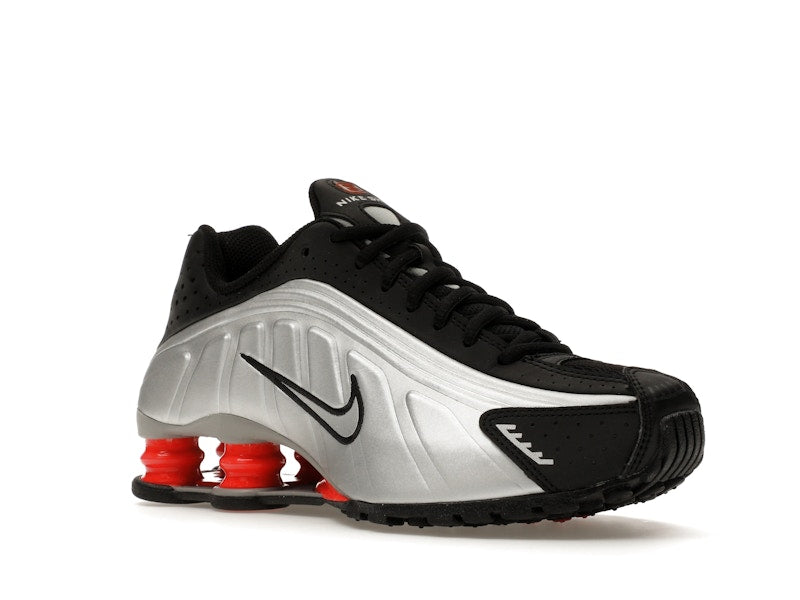 Nike Shox R4 Metallic Silver Black Picante Red (GS)