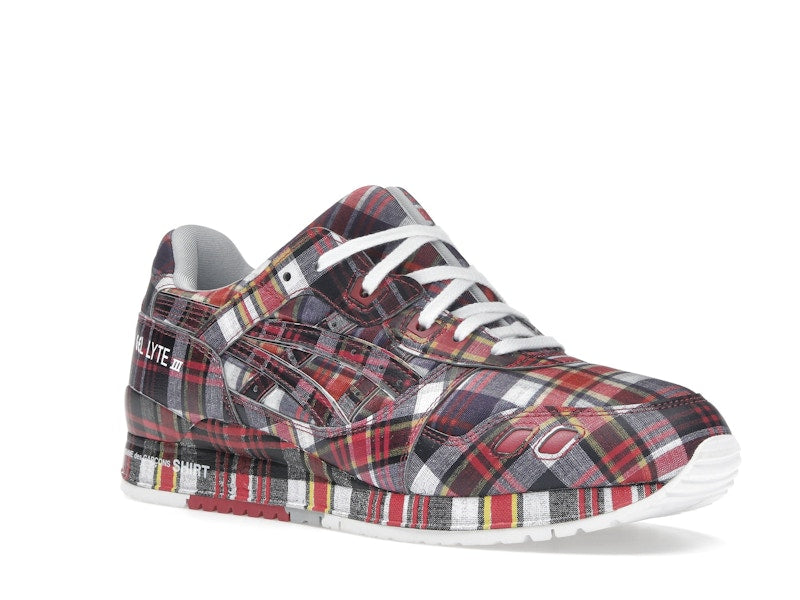 ASICS Gel-Lyte III '07 Remastered Comme des Garçons SHIRT Red Plaid