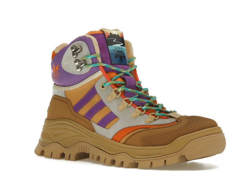 Gucci x Adidas Laced Up Boots Brown Purple (Women's)