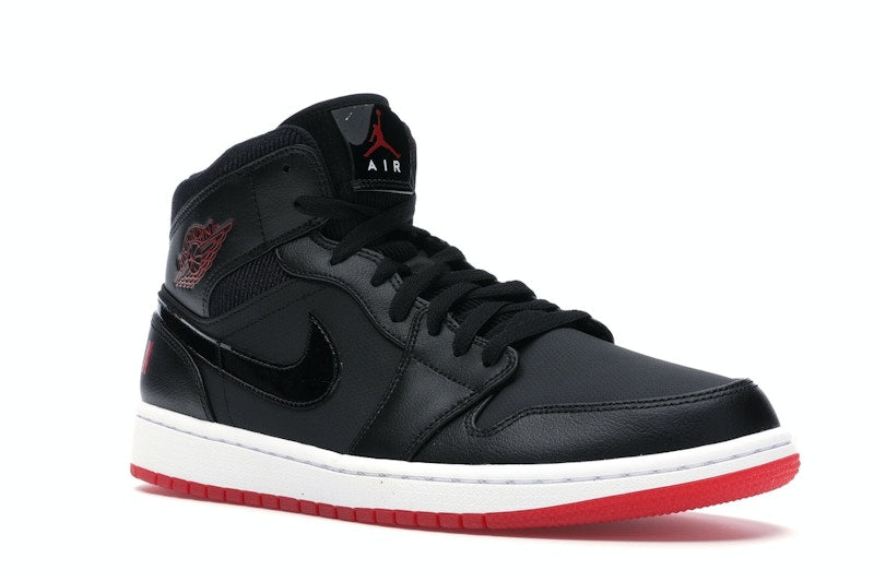 Jordan 1 Mid Black University Red
