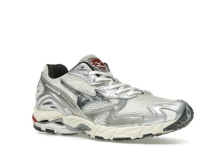 Mizuno Wave Rider 10 White Black Rythmic Red