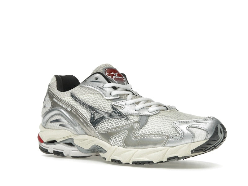 Mizuno Wave Rider 10 White Black Rythmic Red