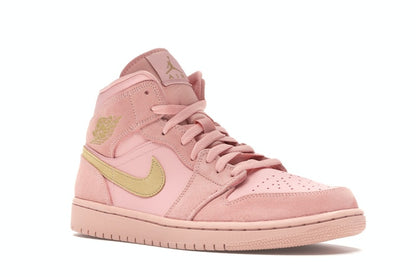 Jordan 1 Mid Coral Gold
