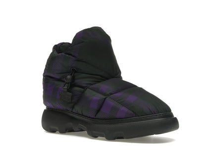 Burberry Check Pillow Boot Black Purple (Women's)