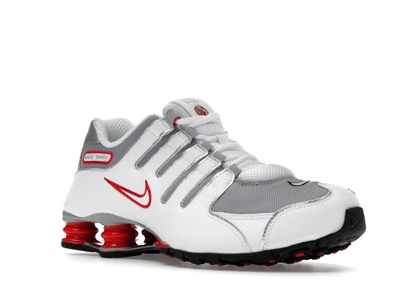 Nike Shox NZ White Red Metallic Silver