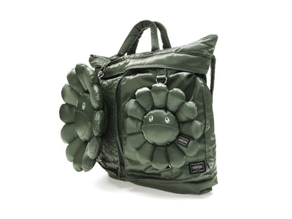 Takashi Murakami x PORTER 2Way Helmet Bag Sage Green