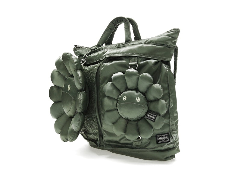 Takashi Murakami x PORTER 2Way Helmet Bag Sage Green