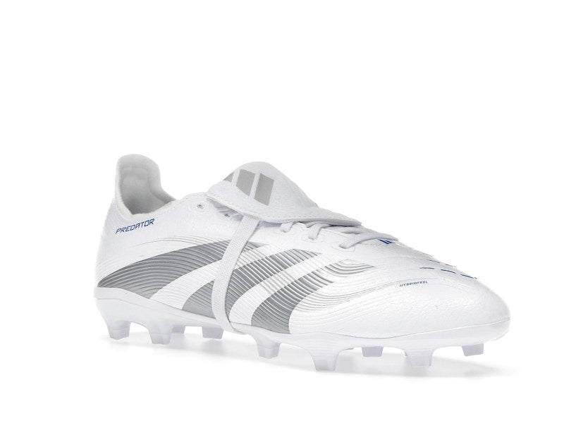 adidas Predator League Fold-Over Tongue FG/MG Cloud White Silver Metallic Bright Royal