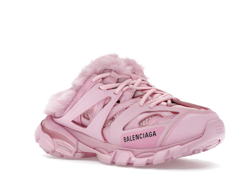 Balenciaga Track Mule Pink Faux Fur (Women's)
