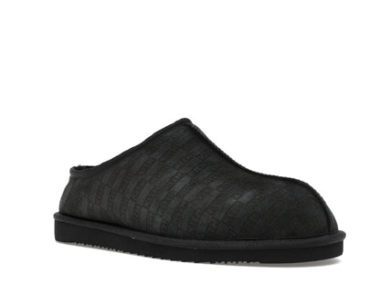 Kith Kithmas Monogram Shearling Slippers Black